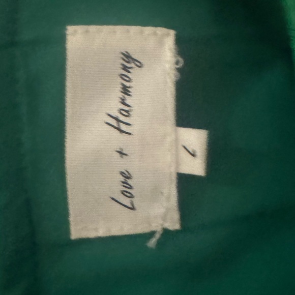 Love and Harmony Green leather corset zip up top size L - Picture 4 of 4